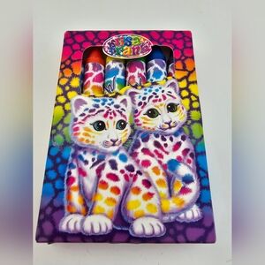 Vintage 90s Lisa Frank Crayons - Sasha & Shanti Leopard Cubs - Retro Stationery
